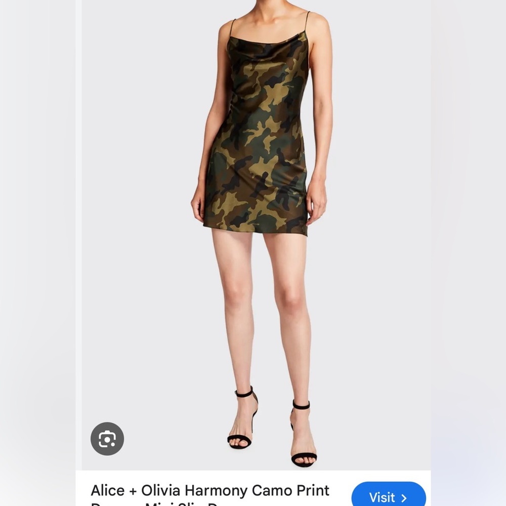 Alice + Olivia Green Camo Dress
